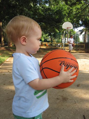 Will with his basketball