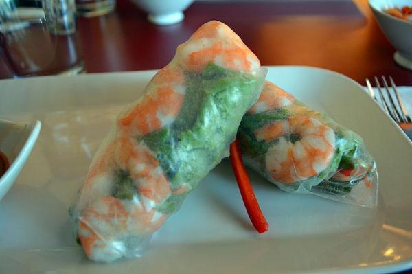 Shrimp roll at Kimbap