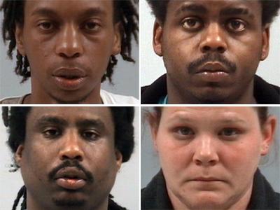 Four charged in Wilson's Mills robbery, officer assault