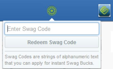 Swagbucks code entry box