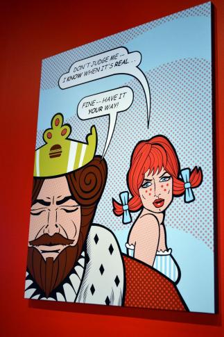 The artwork at Cowfish Raleigh is smart, quirky and fun.