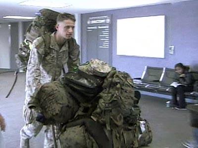 Soldiers Stranded by Snowstorm Sleep at RDU