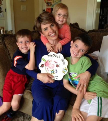 WRAL's Sloane Heffernan with her kids on Mother's Day 2013