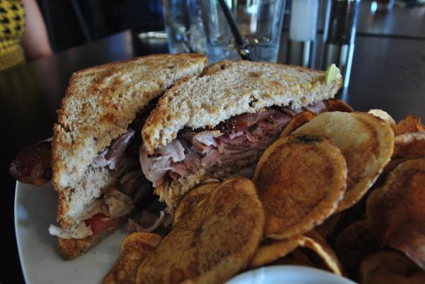 The OC Bar and Grill's club sandwich.