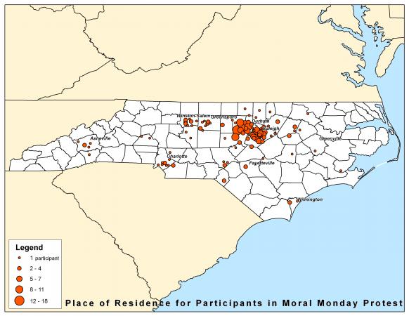 Researchers find 'Moral Monday' crowd mostly from North Carolina