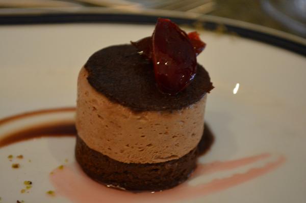 Chocolate Mousse and Cherries is on the summer menu at the Fairview Restaurant at Washington Duke Inn.