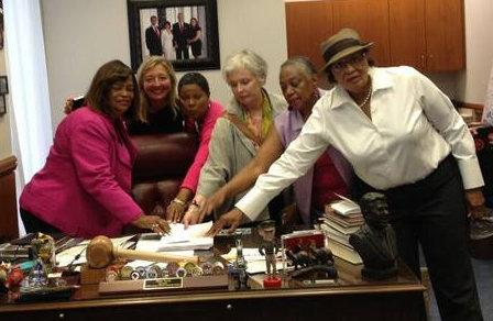 Women deliver petition to Speaker's office