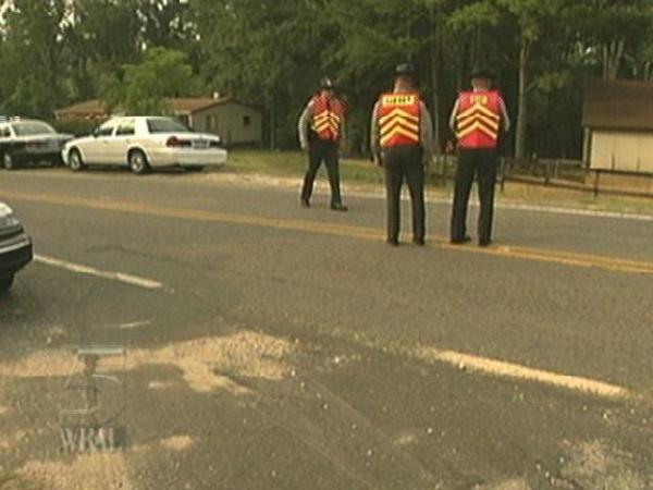 Troopers at this road-block on River Road made a drunk driving arrest within 20 minutes of setting up. (WRAL-TV5 News)