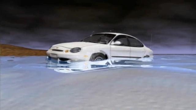 Animation: Driving in flooded waters