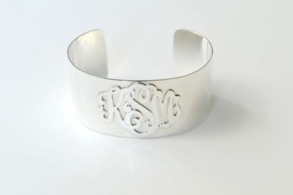 Monogrammed cuff from Moon and Lola. (Image from Moon and Lola)