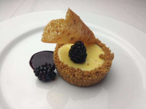 Course 6: Lusty Monk Key Lime Pie, Sesame Tahini Crust, Cabernet-Blackberry Coulis, Almond Laced Cookie (Midtown Grille) (Image from Competition Dining)