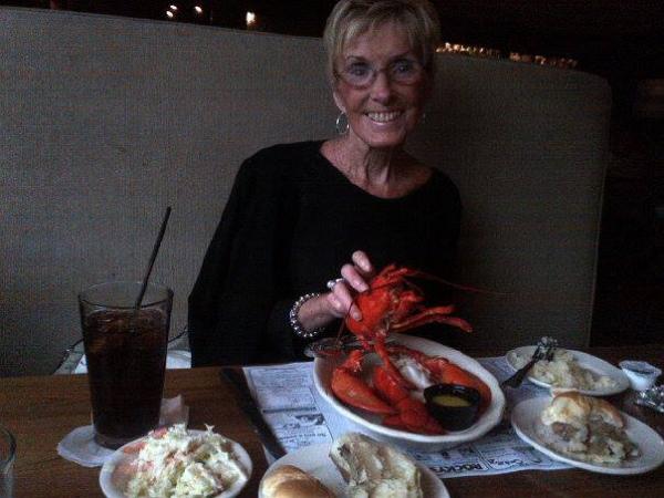 Sloane Heffernan's mom enjoys a lobster lunch