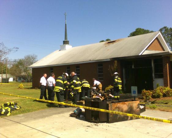 Fire Damages Smithfield Church