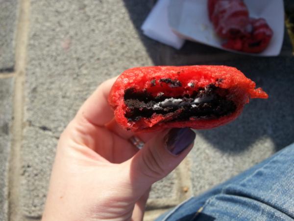 Deep fried red velvet Oreos at the NC State Fair.