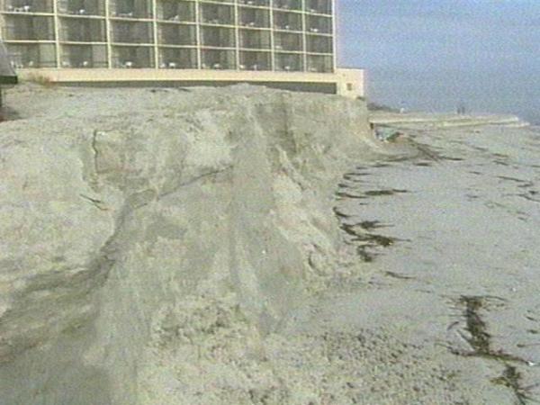 The recent storm, following two recent hurricanes, has caused dangerous erosion along parts of the NC coast. 