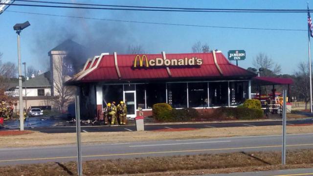 Wilson McDonald's burns on Christmas Day