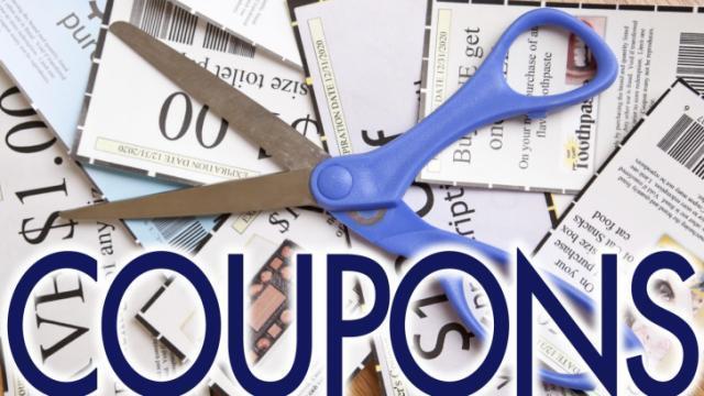 Coupons with scissors 