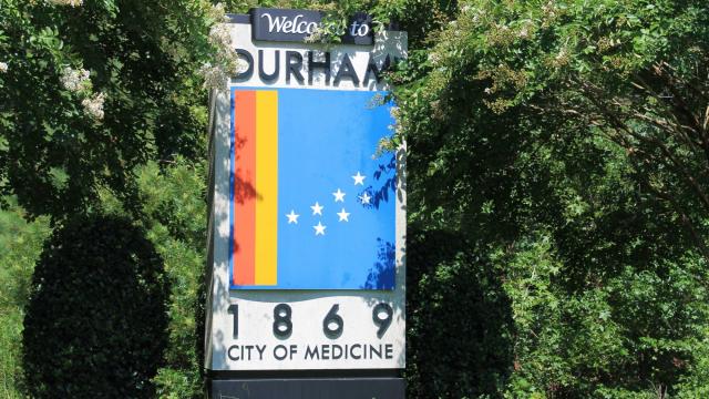 Durham city sign