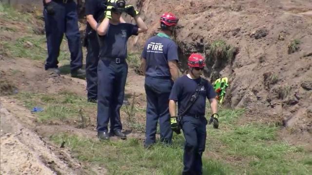 Man trapped in trench at Fort Bragg