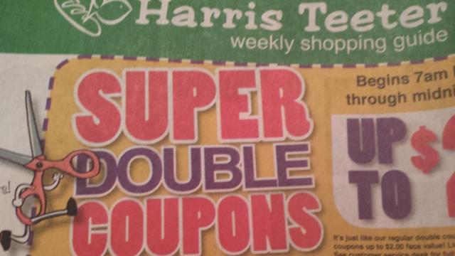 Updated Harris Teeter Super Doubles list with Sunday coupons!