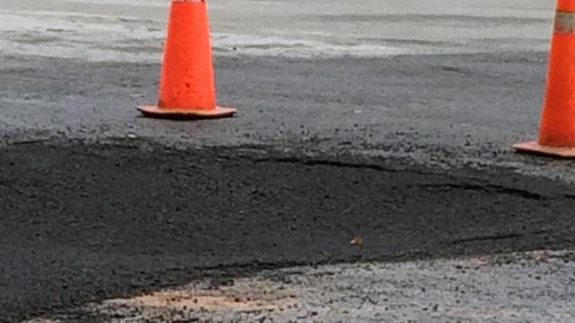 Crews work to fix south Raleigh sinkhole