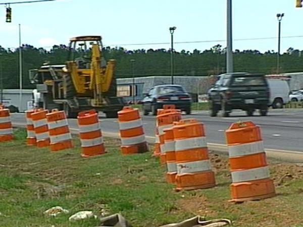 The northbound and southbound median lanes of Capital Boulevard at Old wake Forest Road will be closed through Monday morning.(WRAL-TV5 News)
