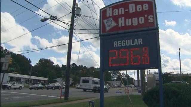 Gas prices break through $3 barrier on way down