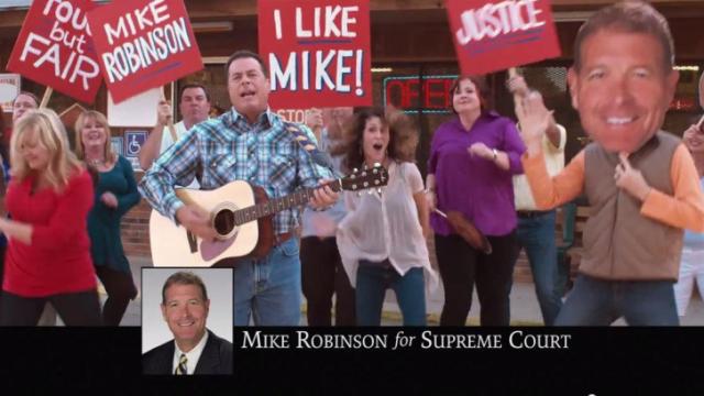 No banjos, but there is a song and dance in the Supreme Court campaign