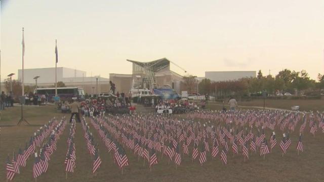 Flag retirement ceremony ends Veterans Day activities in Fayetteville