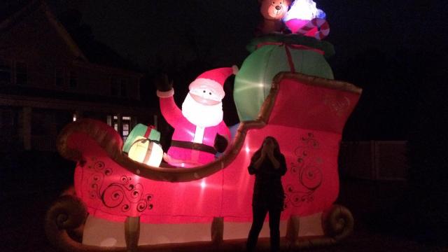 How does a 20 foot reindeer, 16 foot sleigh, 15 foot Santa and 30 other Christmas inflatables sound?