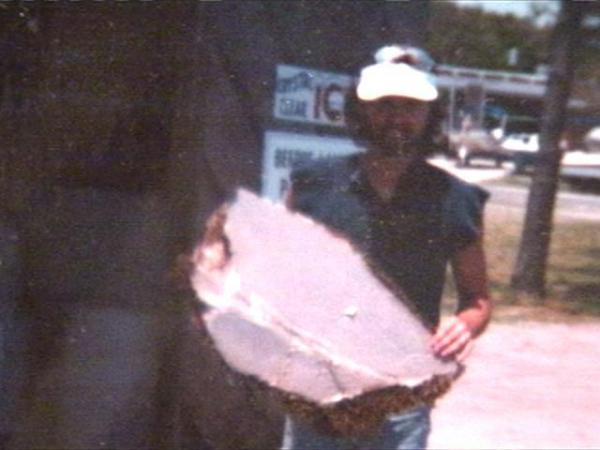 One of Rogers' photographs of the Challenger debris.(WRAL-TV5 News)