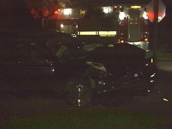 This vehicle was involved in the collision that sent a car into a Fayetteville house.(WRAL-TV5 News)