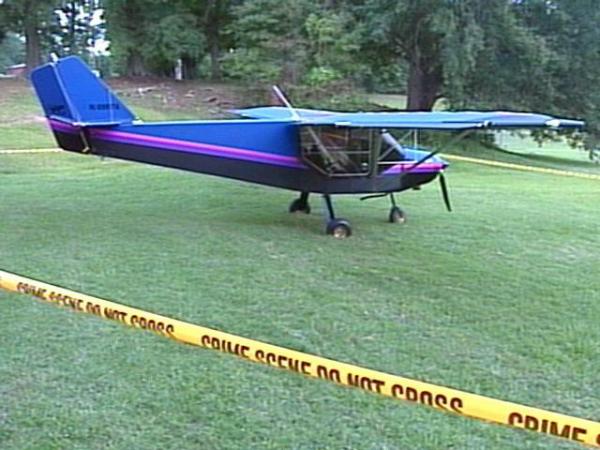 This small plane landed Saturday night on a soccer field at Southeastern Baptist Theological Seminary in Wake Forest.(WRAL-TV5 News)
