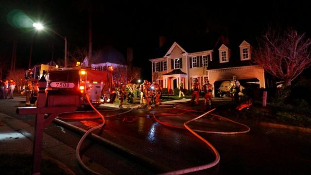 Explosion causes fire at Raleigh home
