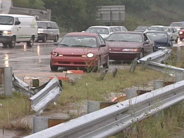 Rush hour slowed to a crawl Friday because there were too many wrecks and enough officers to go around.(WRAL-TV5 News)