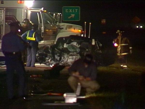 The truck and a car collided in the eastbound lanes.(WRAL-TV5 News)