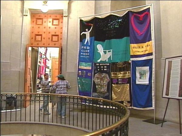 Come to the State Capitol this week to see 72 squares of the AIDS Memorial Quilt.(WRAL-TV5 News)