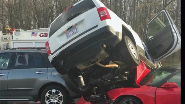 Twenty-five injured in I-40 collisions in Alamance County; 134 vehicles damaged