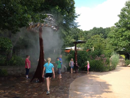 Misting stations are found throughout the zoo.