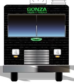 Mock up designs of Gonza Tacos y Tequila's new food truck