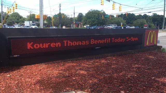 McDonald's holds fundraiser for employee shot at Raleigh party