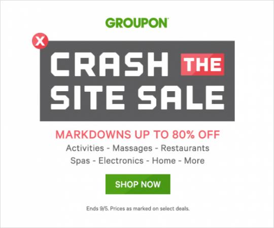 Groupon sale: Up to 80% off through today