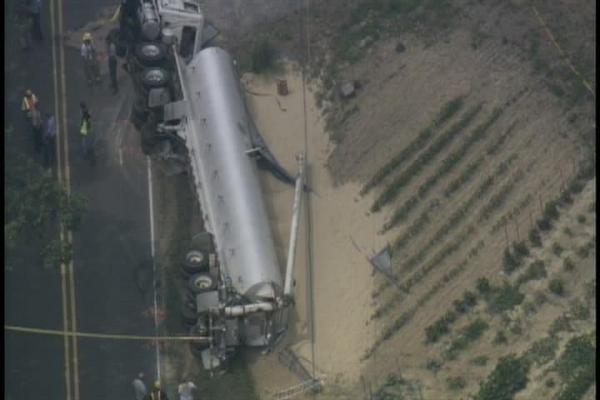 SKY5: Tanker Overturns in Chatham County