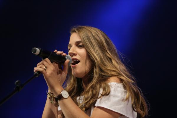 Katelyn Read performing at the Dorton Arena on Saturday October 15, 2016. N.C. State Fair presents Home Grown artists all week. (Chris Baird / WRAL Contributor).