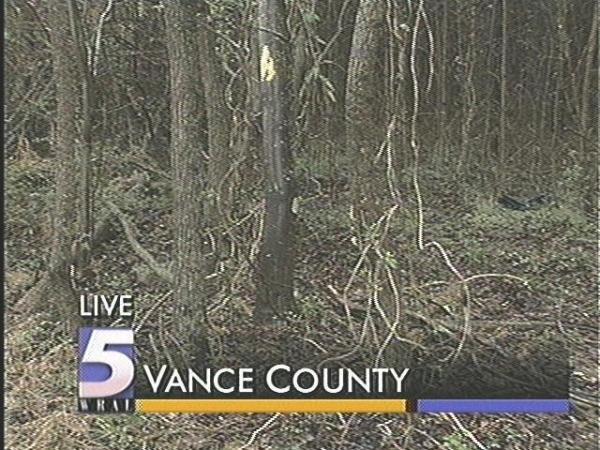 Wooded area where body was discovered