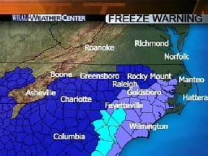 hard freeze warning frost temperature
