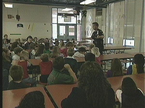 Sgt. McIntosh speaks to students