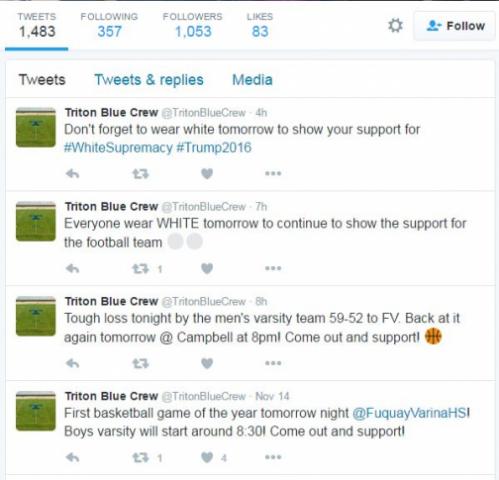 Racist tweet appears on account supporting Triton High athletics, investigation underway