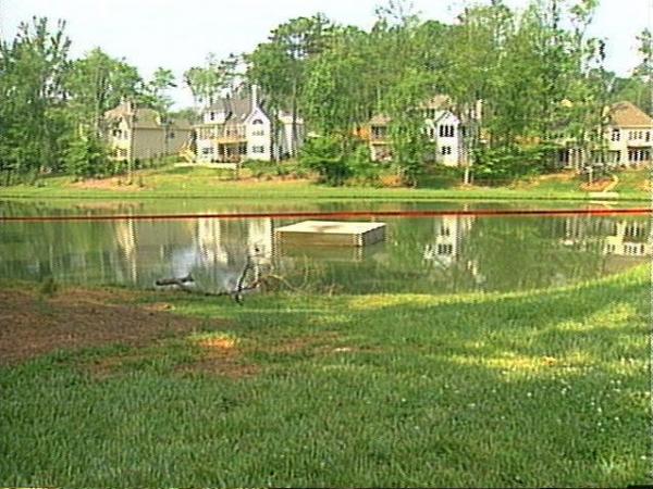The Lochmere lake where sewage spilled