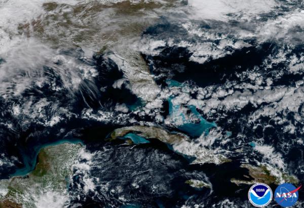 This is a medium-close view of the southeastern U.S. and the Caribbean, and highlights nicely just how detailed the new images can be (keeping in mind that this is the view from 22,000 miles away!). 